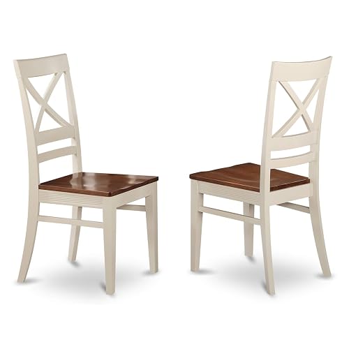 Yardlio Elegant Slender X Back Dining Chairs - Comfortable Cherry Finish Seating