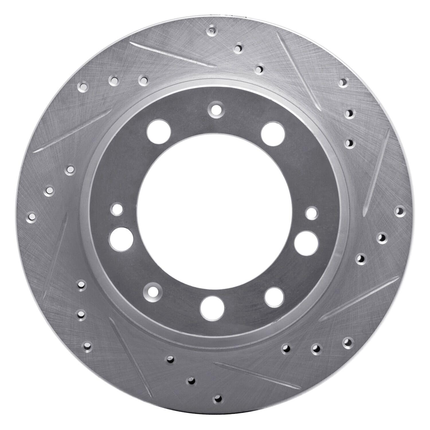 R1 Concepts Brake Rotor Drilled and Slotted Silver EDZ-02024R