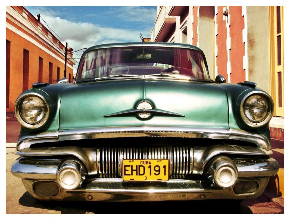 Vintage American car in Habana, Cuba-Paper Art-50x38”