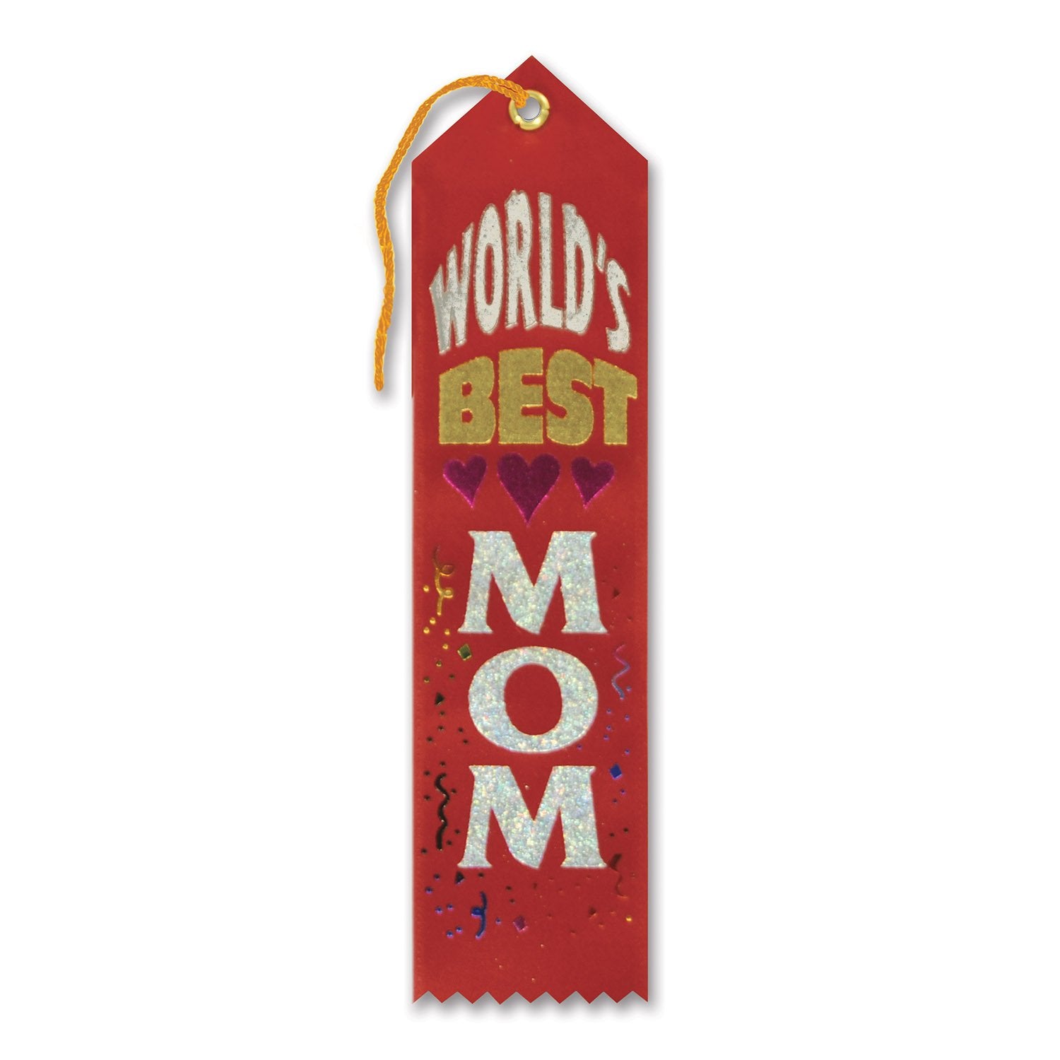 Worlds Best Mom Award Ribbon (Pack of 6)