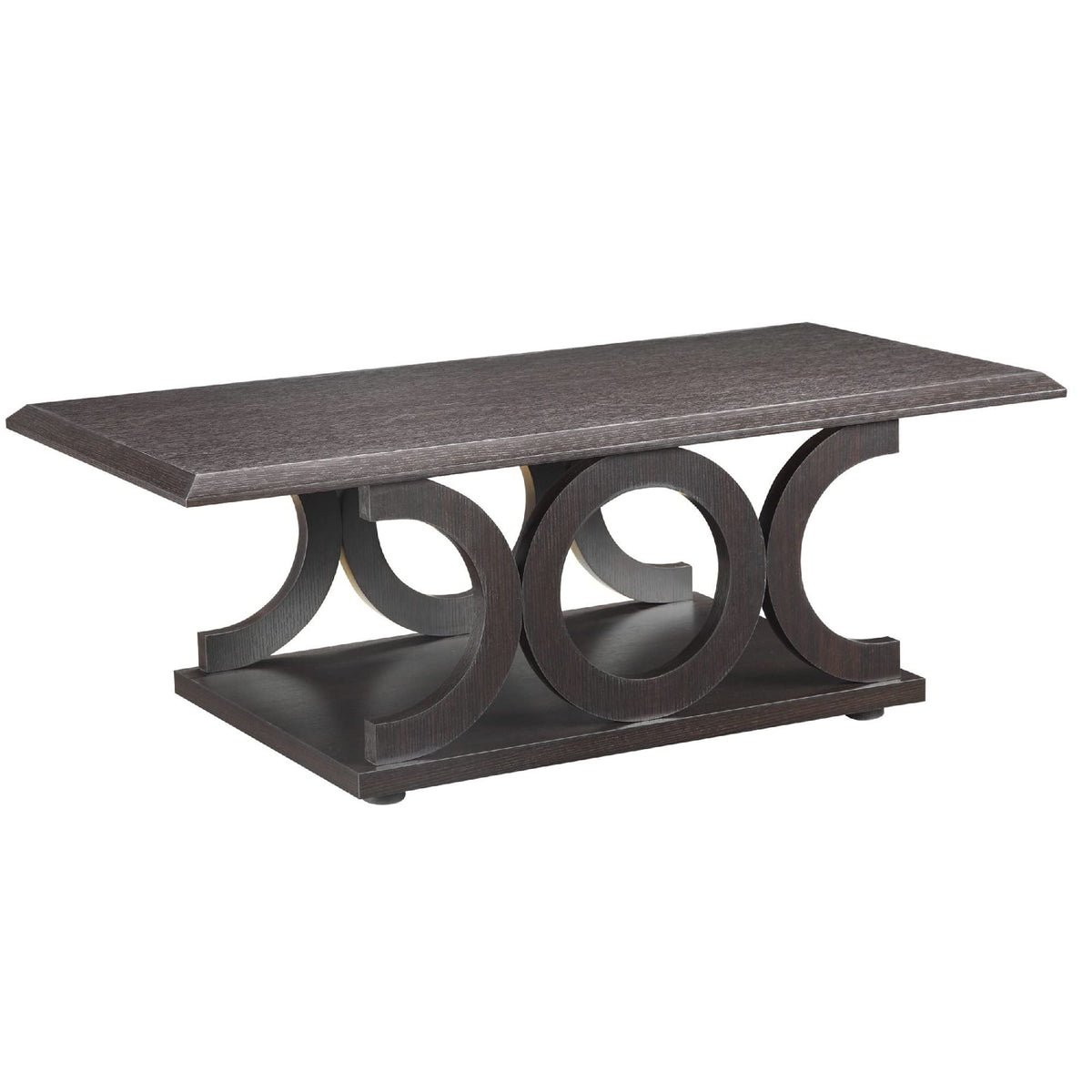 Benjara Benzara Wooden Coffee Table With Open Shelf, Brown