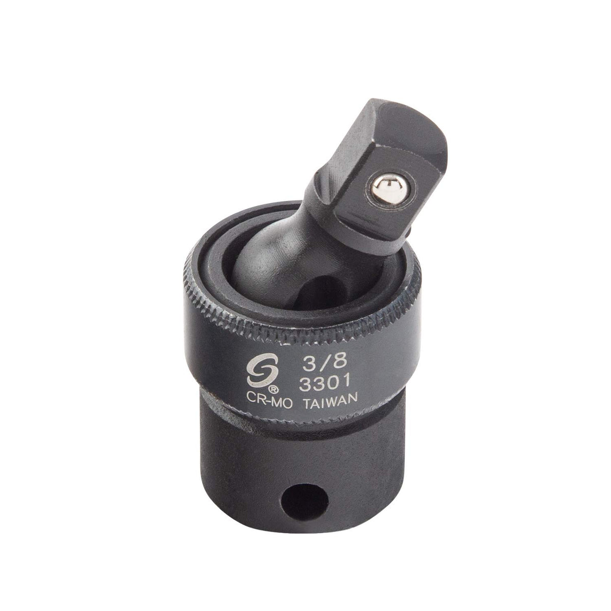 Sunex 3301, 3/8 Inch Drive, Universal Impact Joint, Cr-Mo Alloy Steel, Cr-Mo Steel, Radius Corner Design, Flexible, Meets Ansi S
