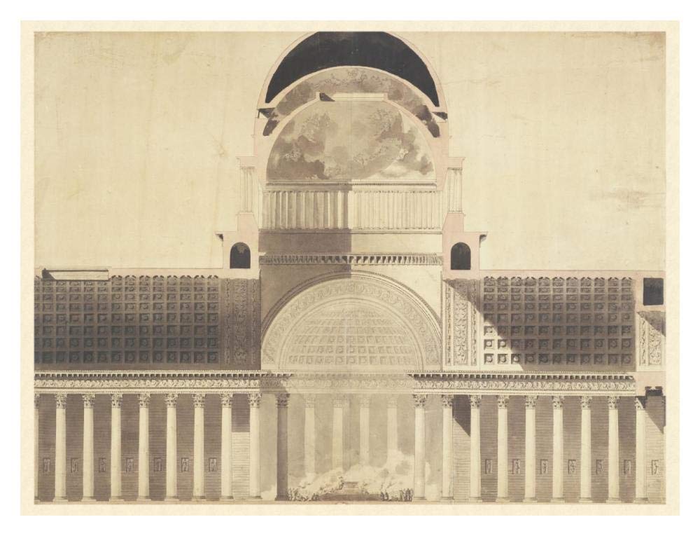 Architectural Project for the Church of the Madeleine, 1777 - 1785-Paper Art-18x14”