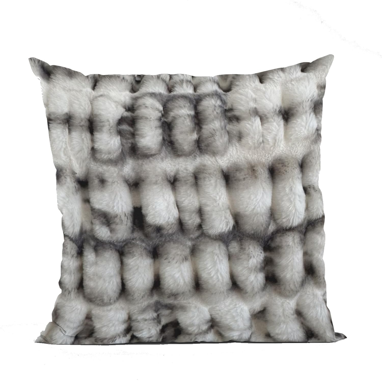 Plutus Off White Sherpa Animal Faux Fur Luxury Throw Pillow - Double sided  20 x 20”