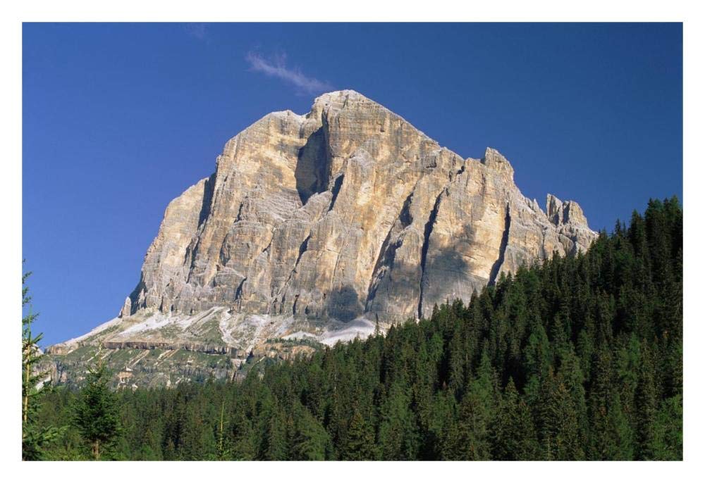 Tofana di Rozes, view of cliff face, Italian Dolomites, Italy-Paper Art-32x22”