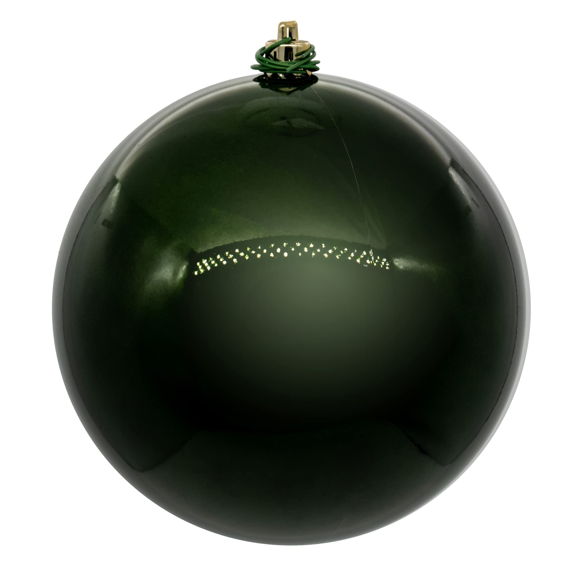 Casafoyer  4″ Moss Green Pearl UV Drilled Ball Ornament 6 per bag. - (Pack Of 2)