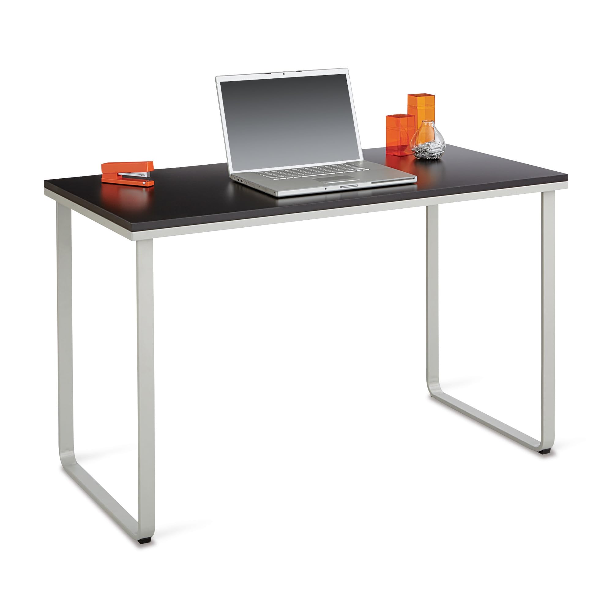 Safco Products 1943Blsl Home Office Table Computer Desk, Black And Silver