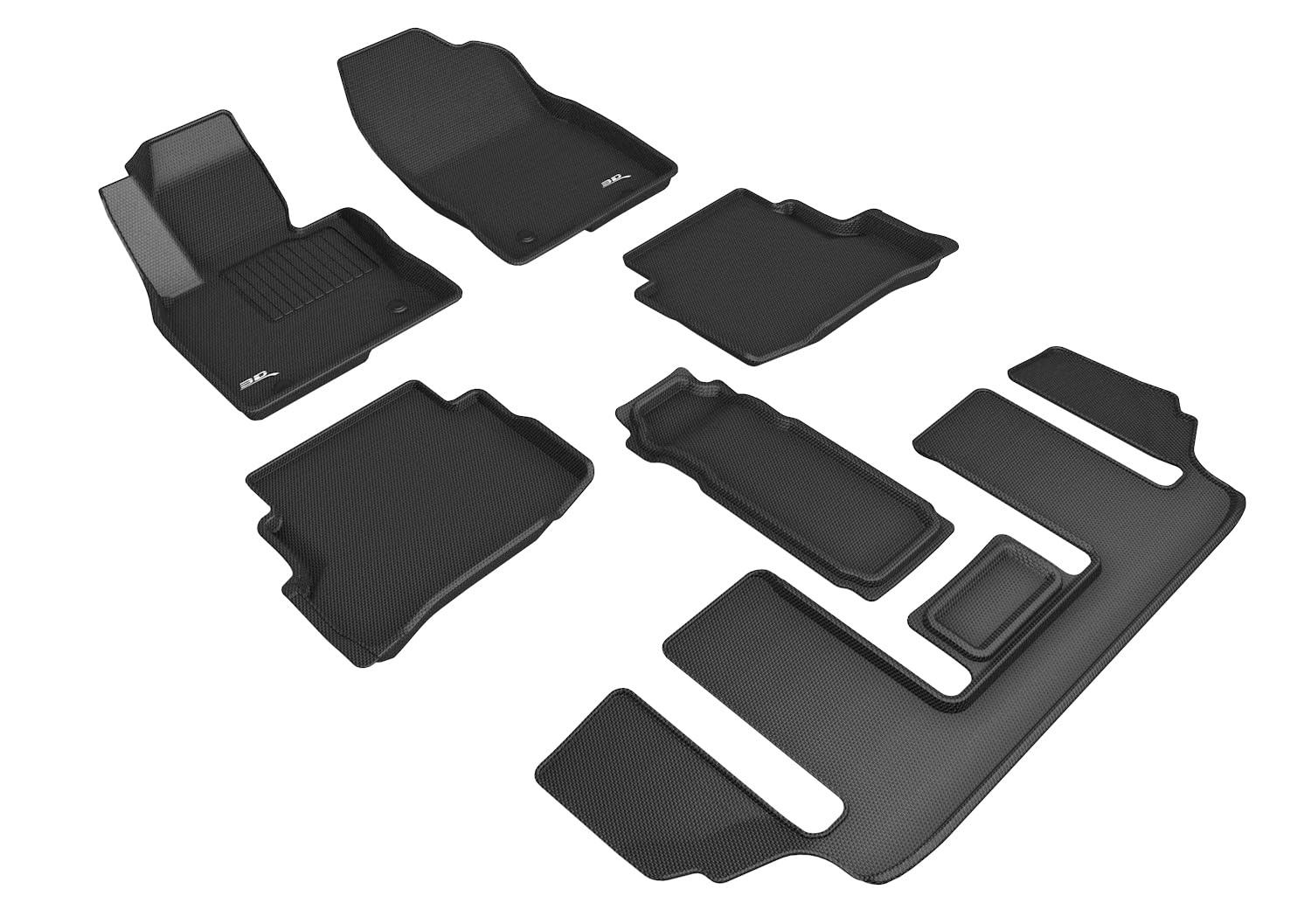3D MAXpider MAZDA CX-9 6-SEAT W/O R2 CONSOLE 2020-2022 KAGU BLACK R1 R2 R3