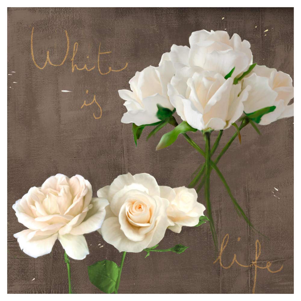 White Roses-Paper Art-42x42”