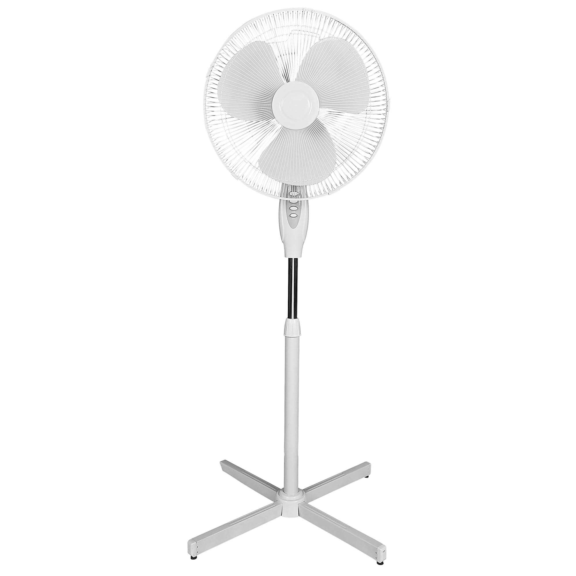 OPTIMUS F1650WH WHITE 16 INCH OSCILLATING STAND FAN