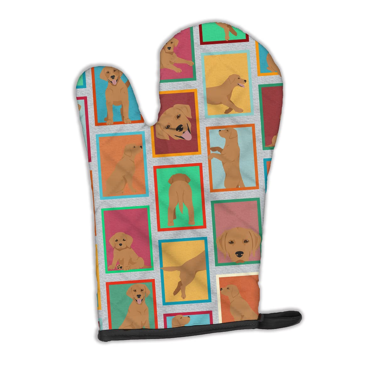 Carolines Treasures MLM1095OVMT Lots of Red Fox Labrador Retriever Oven Mitt Heat Resistant Thick Oven Mitt for Hot Pans and Oven, Kitchen Mitt Protect Hands, Cooking Baking Glove