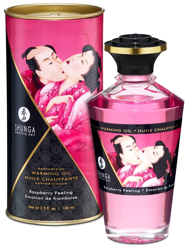 Shunga Aphrodisiac Warming Oil-Raspberry Feeling 3.5oz