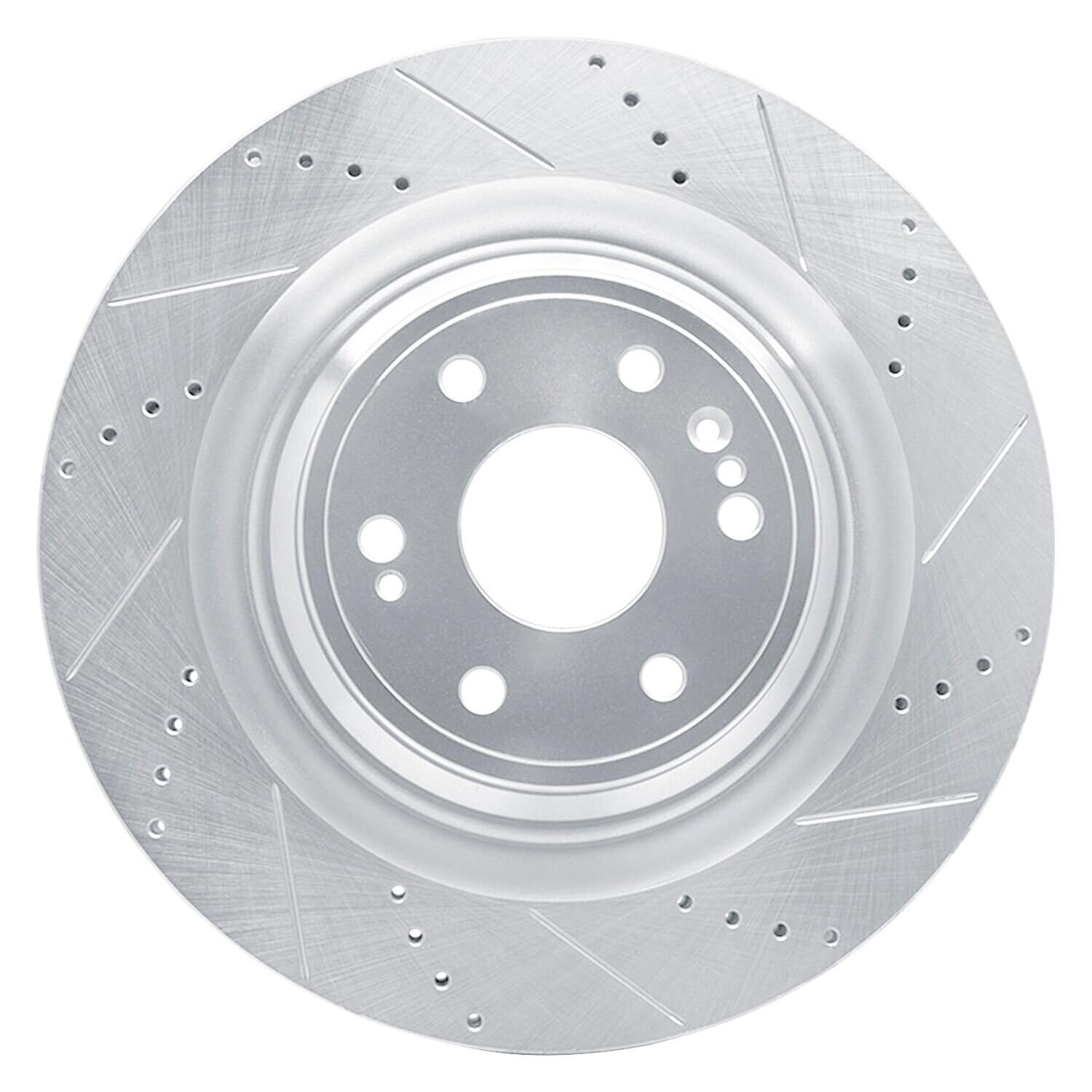 R1 Concepts Brake Rotor Drilled and Slotted Silver EDZ-47079R