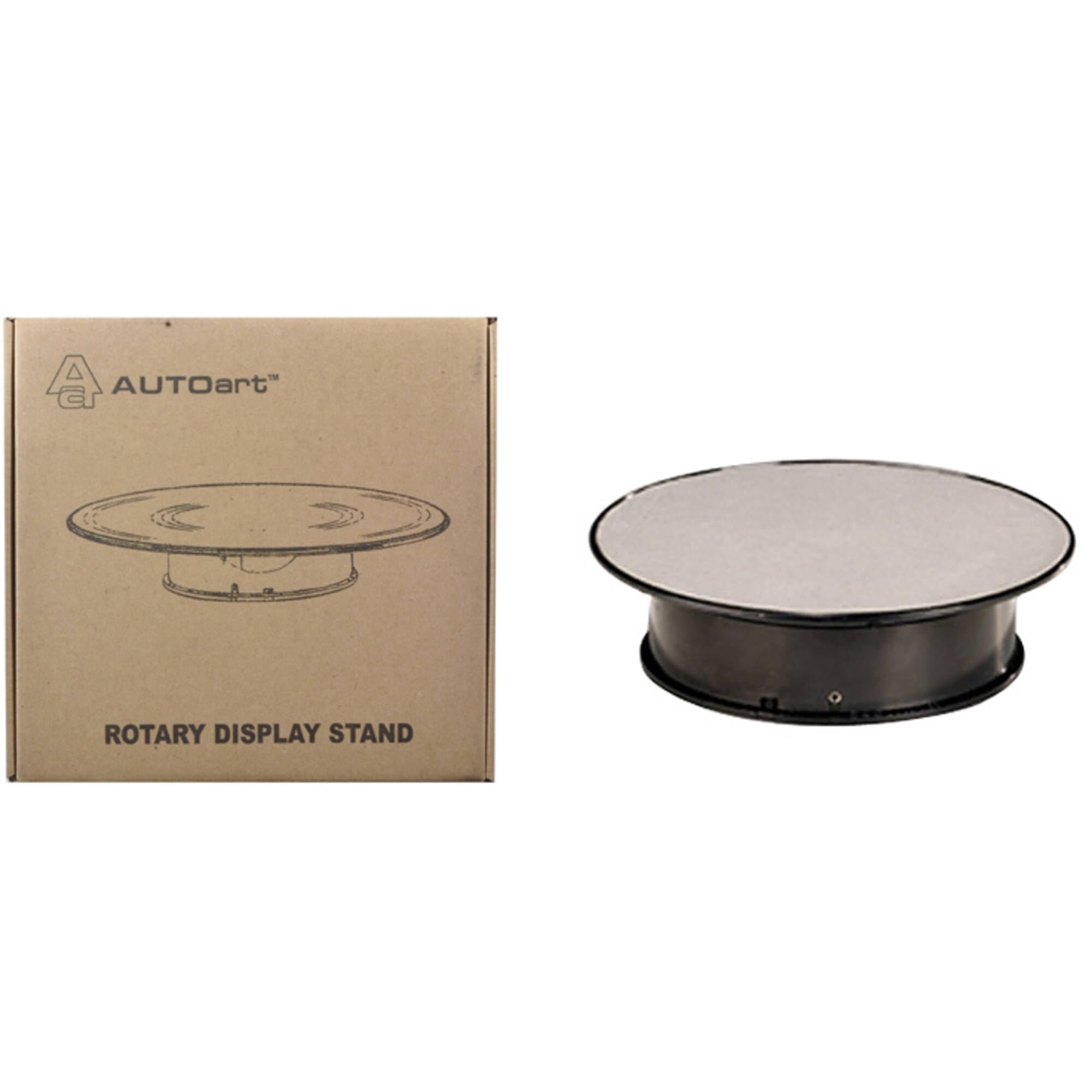 Rotary Display Turn Table 8 Inches with Silver Top 1/43, 1/64, 1/32, 1/24 by Autoart