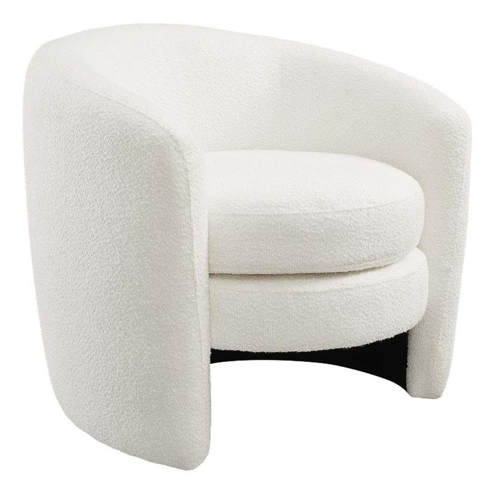 Affinity Upholstered Boucle Fabric Curved Back Armchair