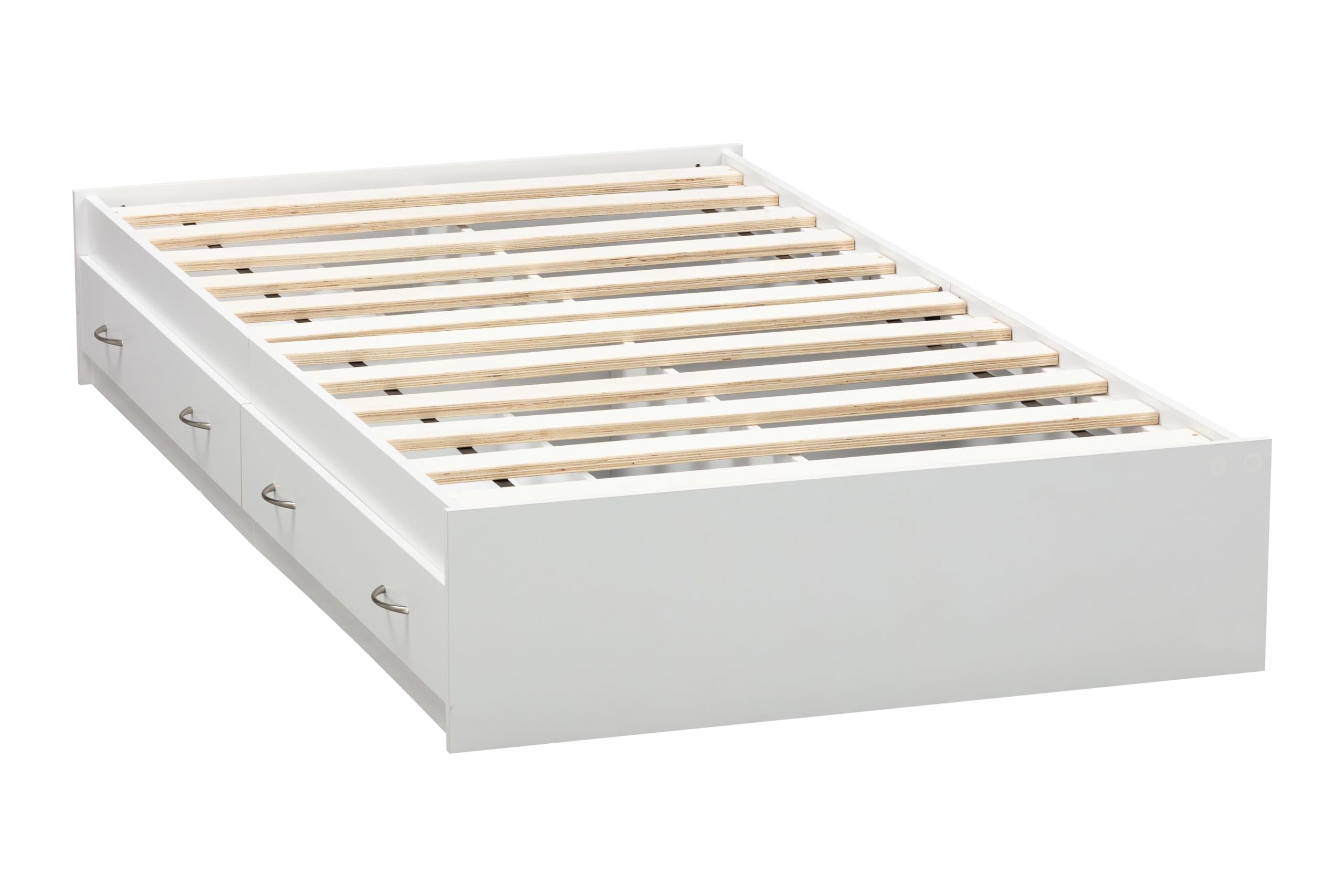 Twin Sized White Mates Bed with Two Drawers