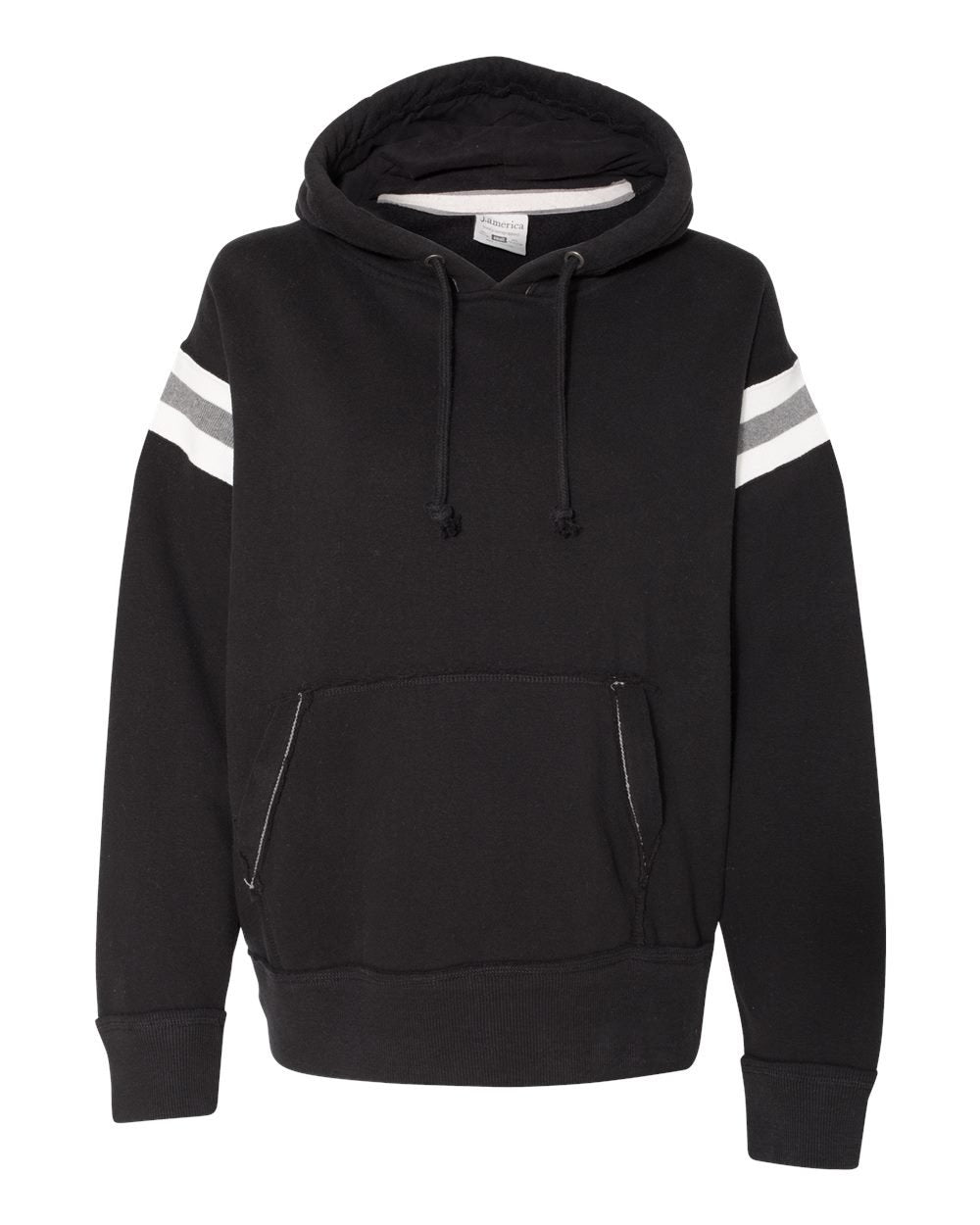 J. America Vintage Athletic Hooded Sweatshirt - Black, S