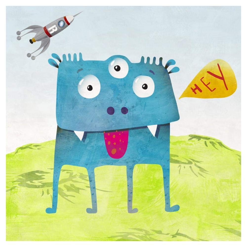 Alien Friend Number 3-Paper Art-42x42”