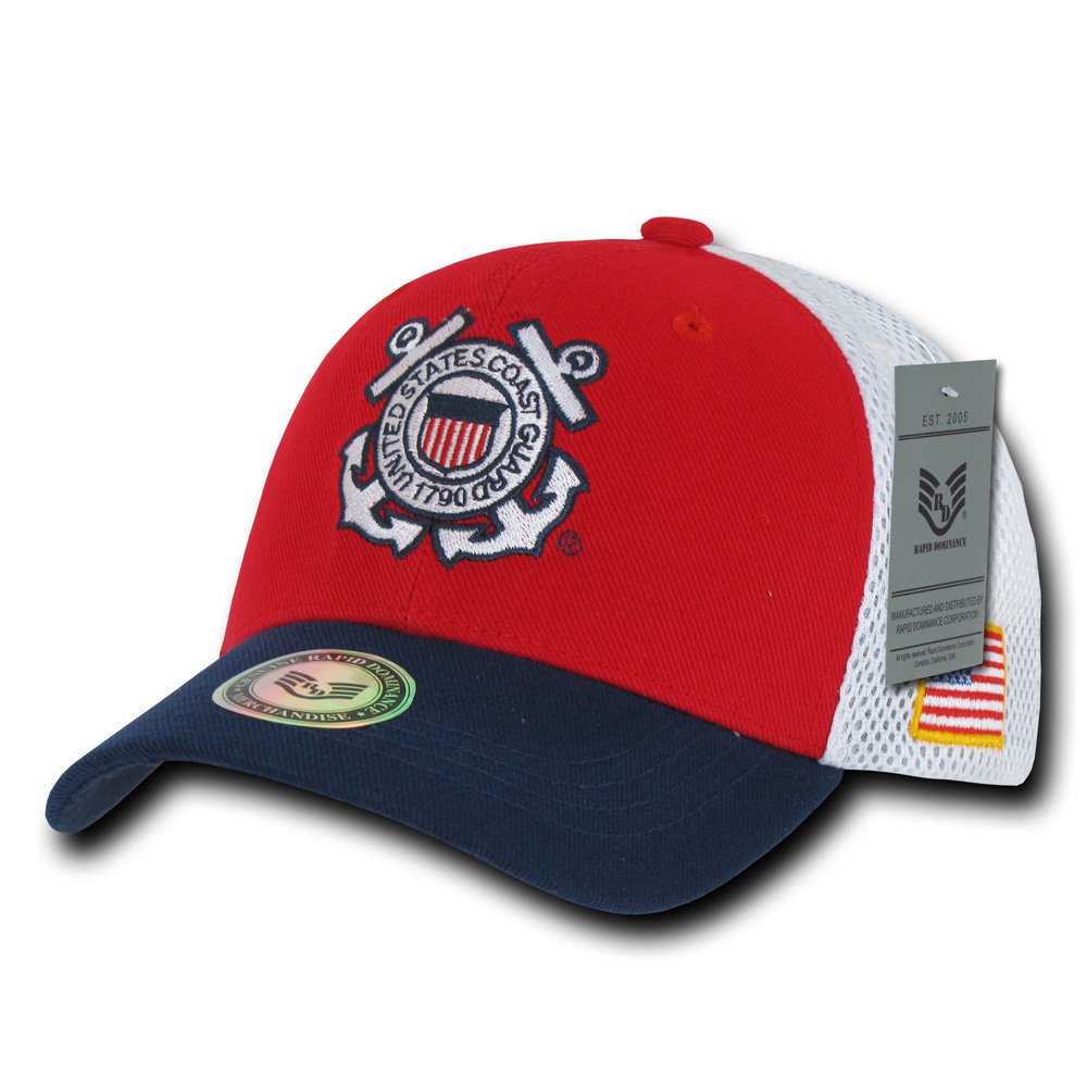 DeluxeMesh MilitaryCaps,Cst Guard,RedNvy