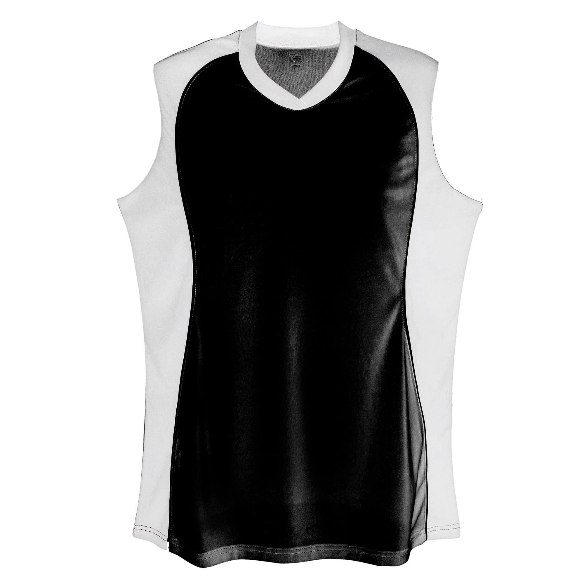 SLEEVELESS V NECK JERSEY WOMENS-BLACK-MEDIUM