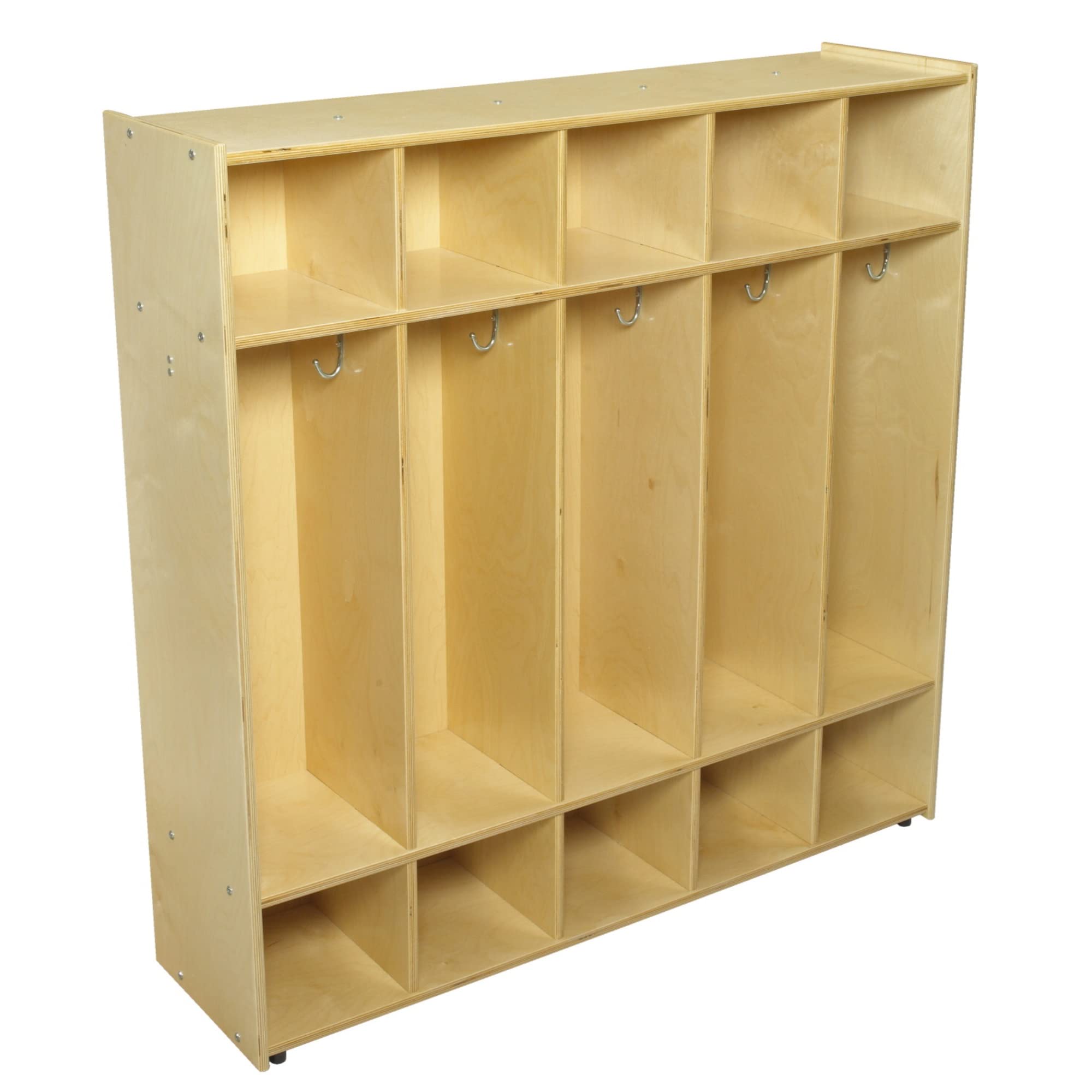 Childcraft ABC Furnishings 5-Section Coat Locker, 48 x 13 x 48 Inches