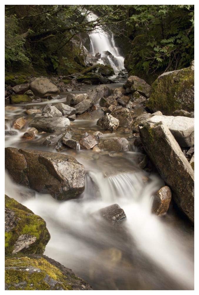 Unnamed waterfall along South Tongass Highway, Ketchikan, Alaska-Paper Art-42x62”