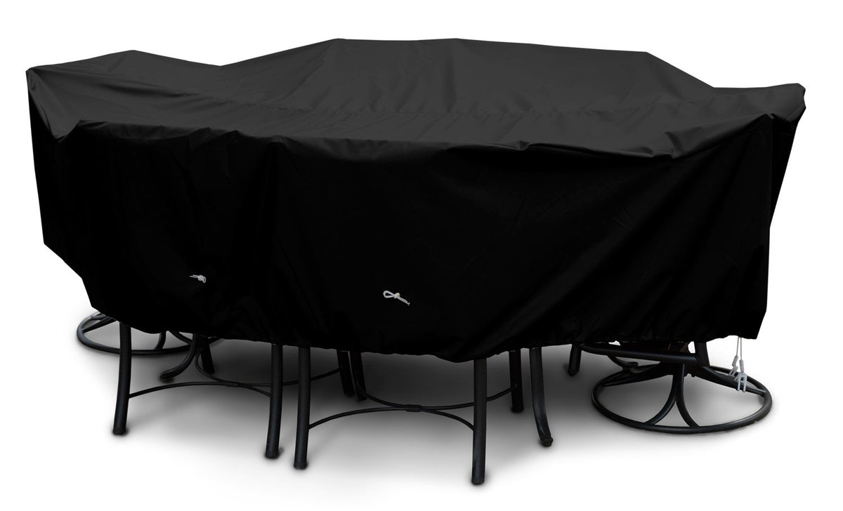 Koverroos Weathermax 77252 Medium Rectangular Dining Set Cover, 94 By 64 By 28-Inch, Black