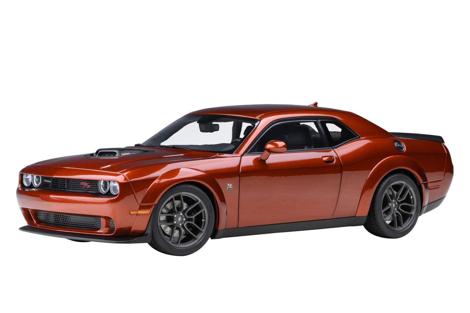 2022 Dodge Challenger R/T Scat Pack Widebody Sinamon Stick Orange 1/18 Model Car by Autoart