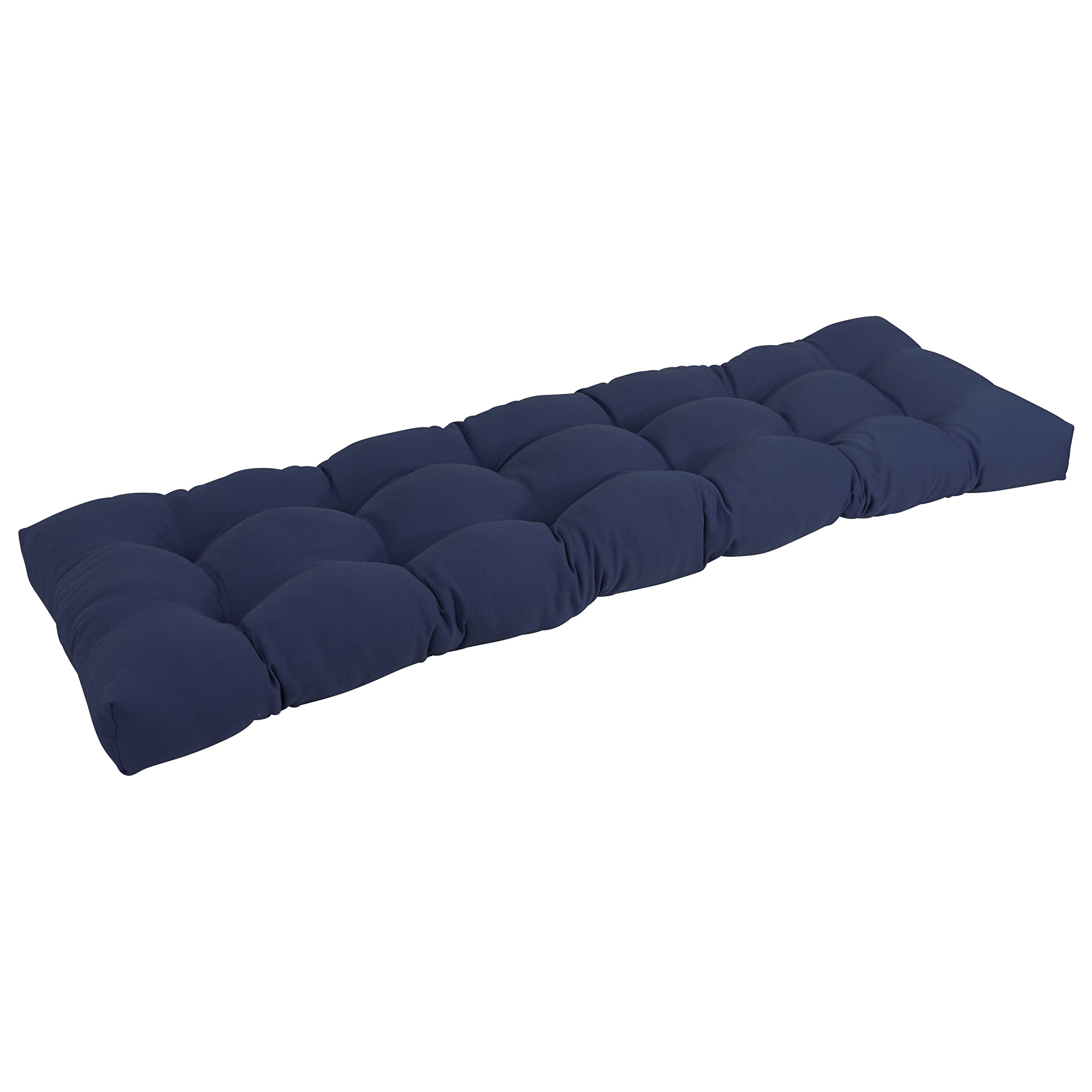 60-inch by 19-inch Tufted Solid Twill Bench Cushion Navy-Color
