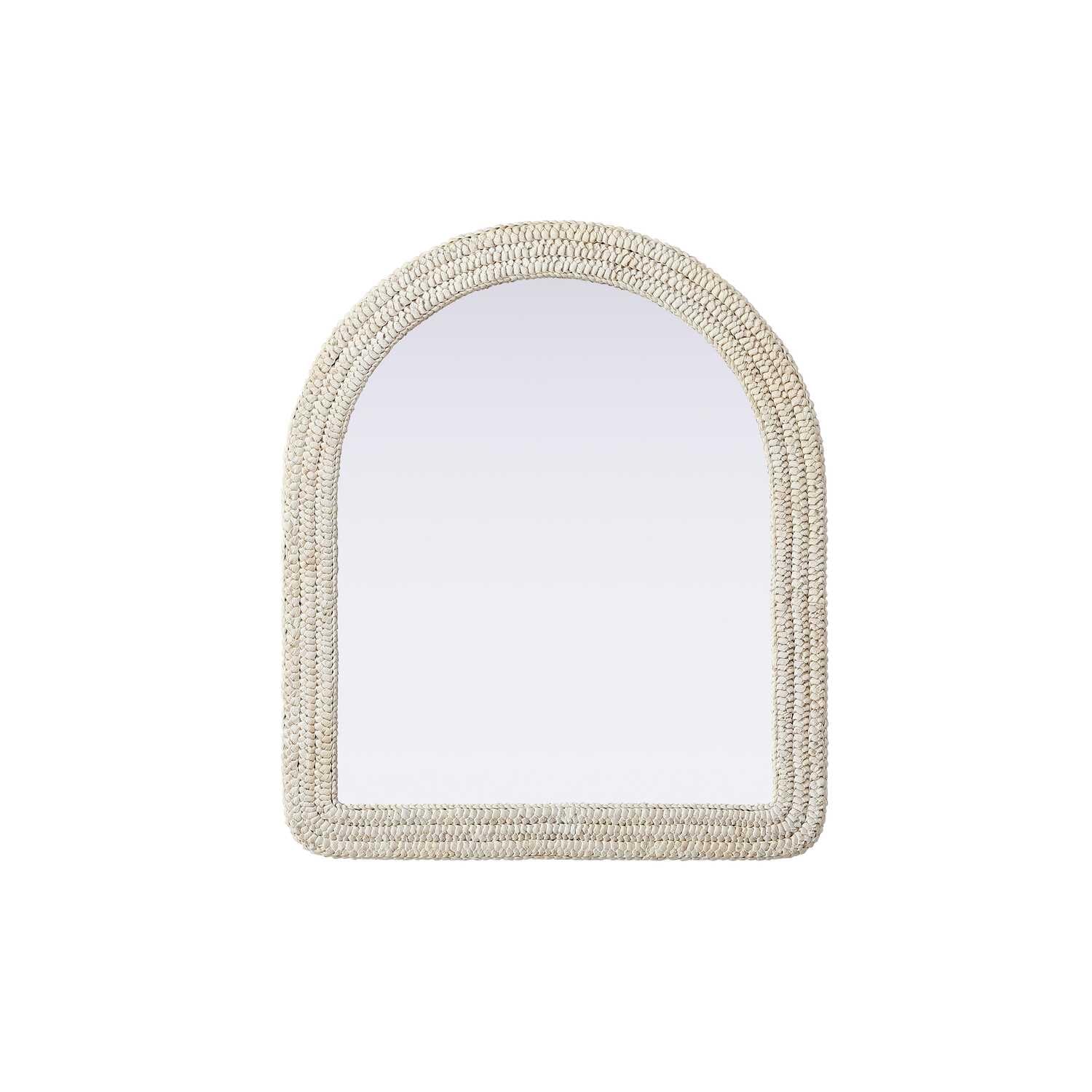 Arch Cornhusk Mirror 36x42 in Linen White