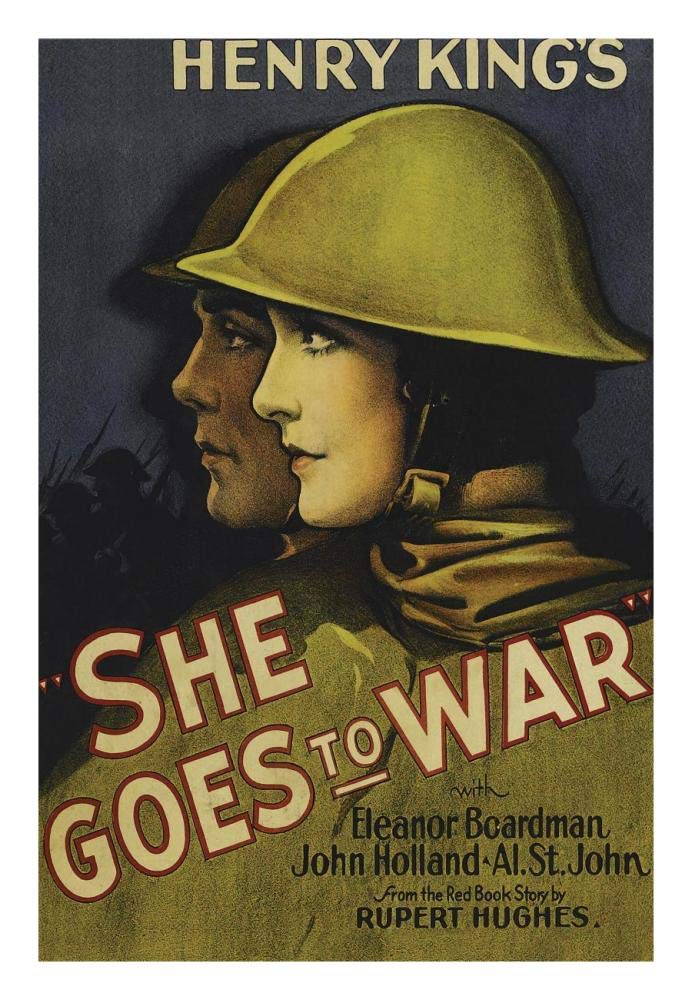 Vintage Film Posters: She Goes to War-Paper Art-18x26”