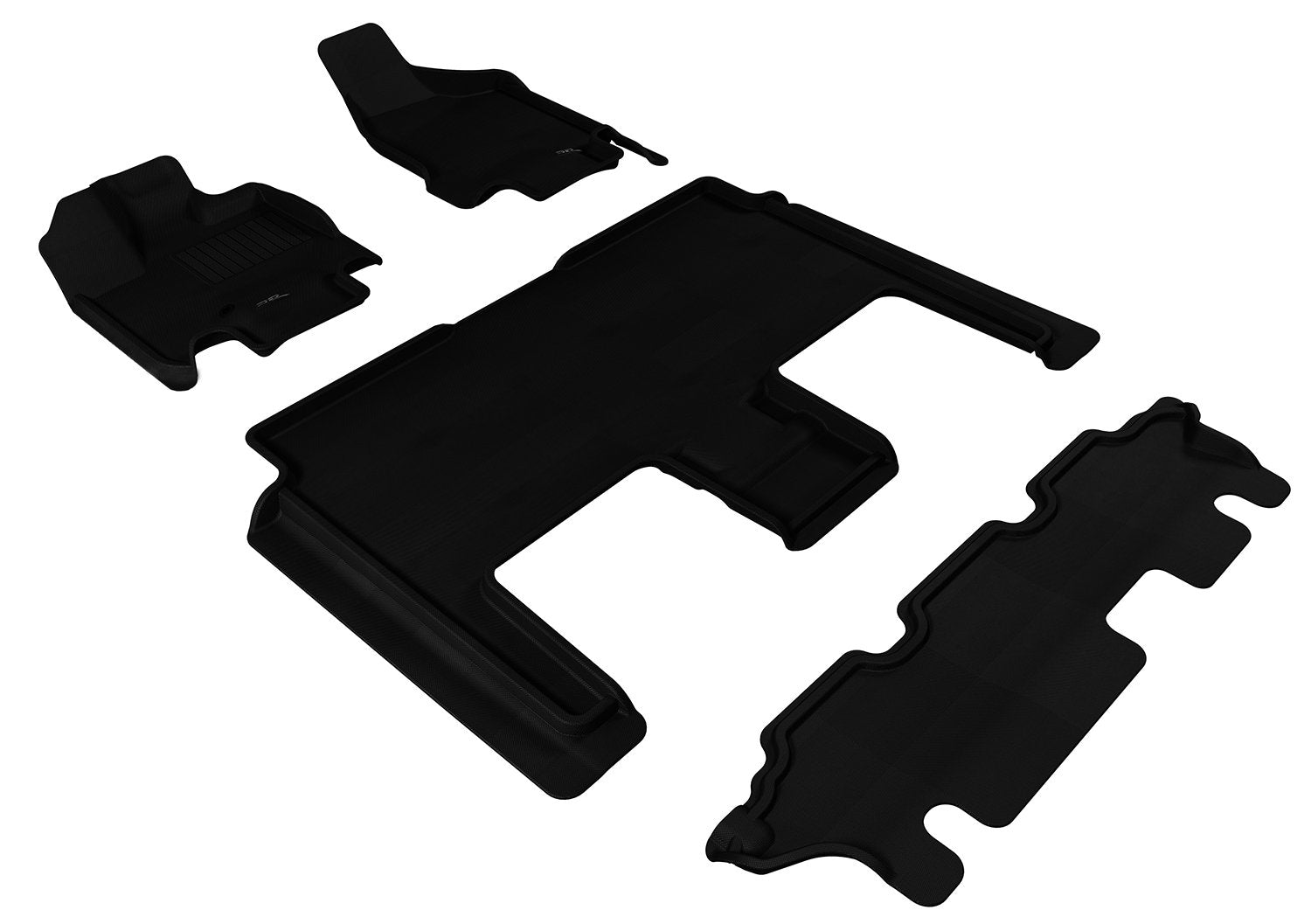3D MAXpider DODGE GRAND CARAVAN WITH STOWN GO BUCKET 2ND ROW 2008-2020 KAGU BLACK R1 R2 R3