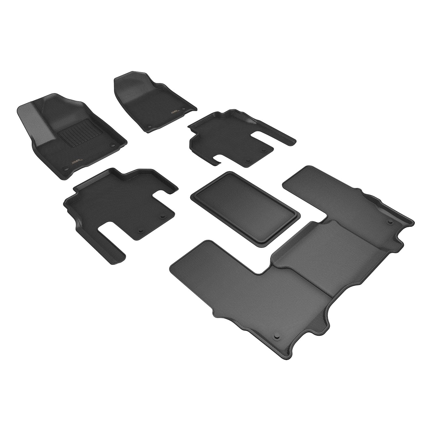 3D MAXpider Compatible with JEEP WAGONEER 7-SEAT 2022-2026 KAGU BLACK R1 R2 R3