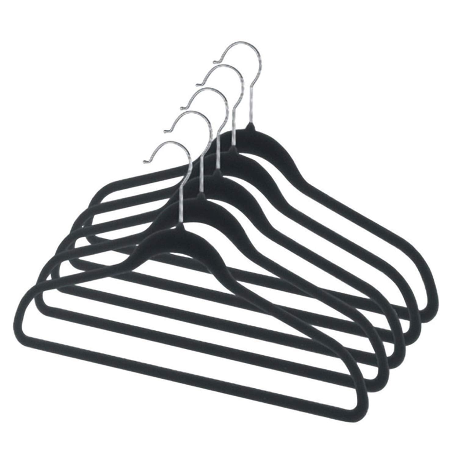 Whitmor 5Pk Spacema Suit Hanger, No Size, Black