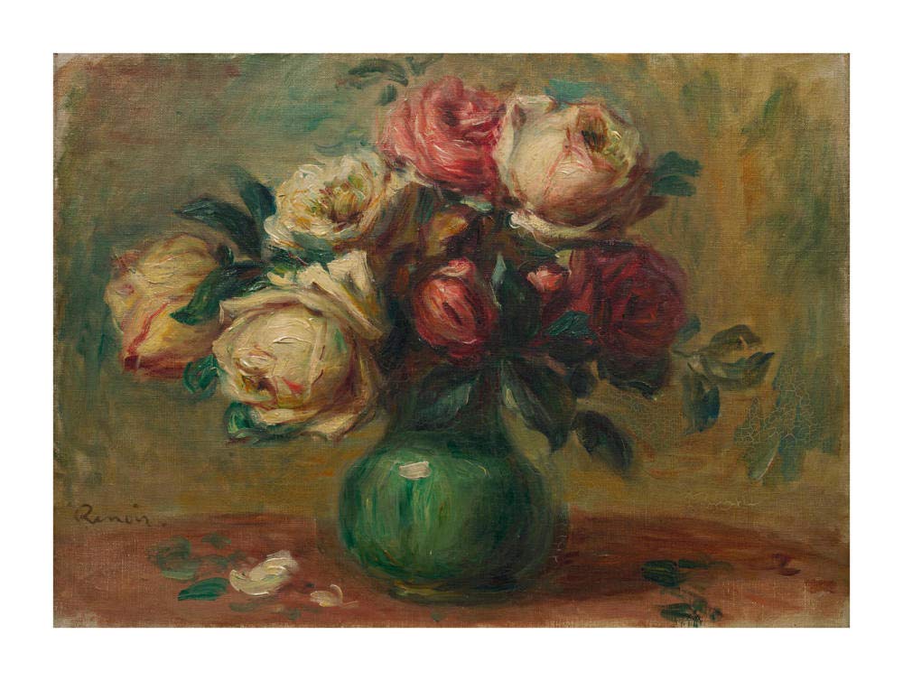 Roses in a Vase, c. 1890-Paper Art-32x24”