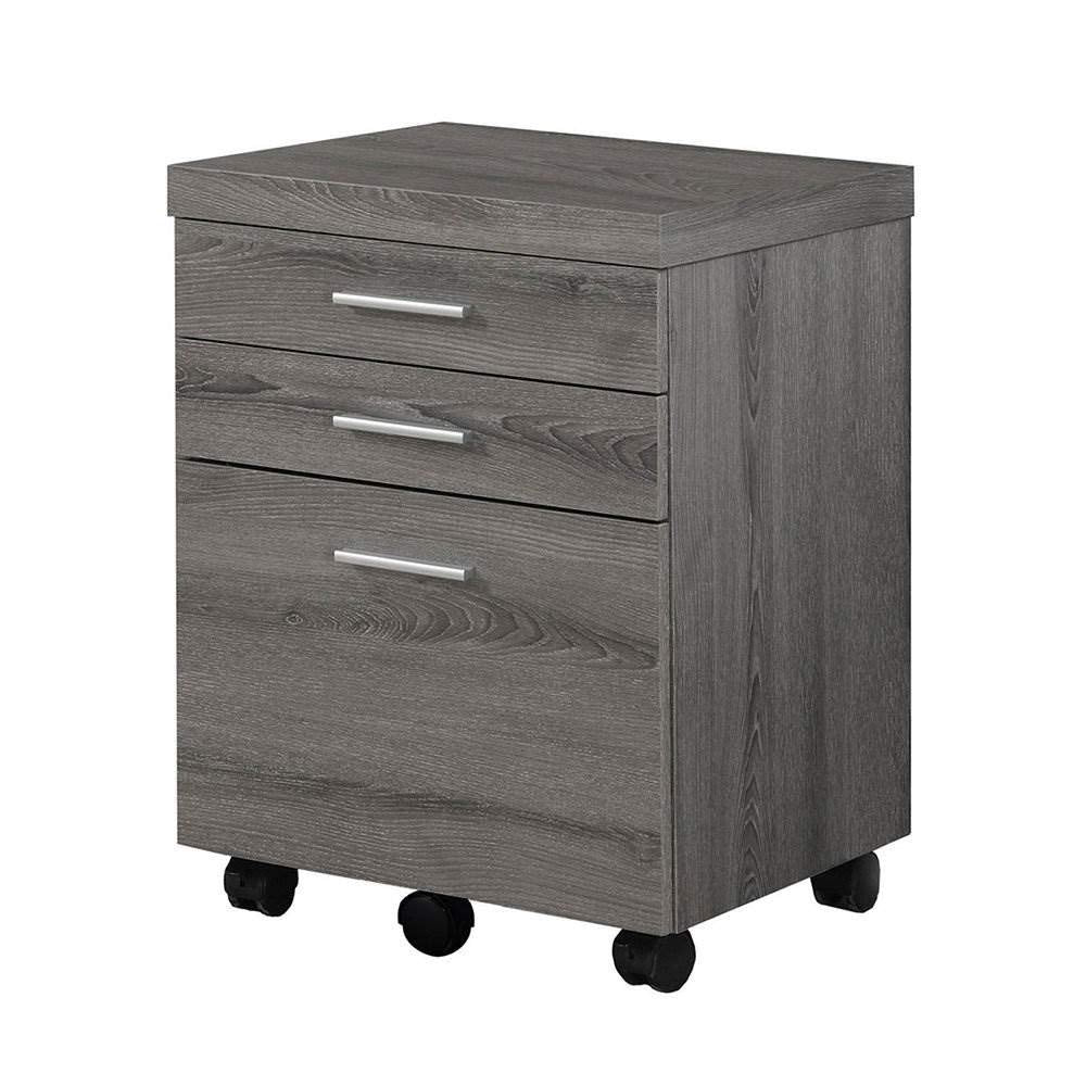 File Cabinet, Rolling Mobile, Storage Drawers, Printer Stand, Office, Work, Laminate, Brown, Contemporary, Modern