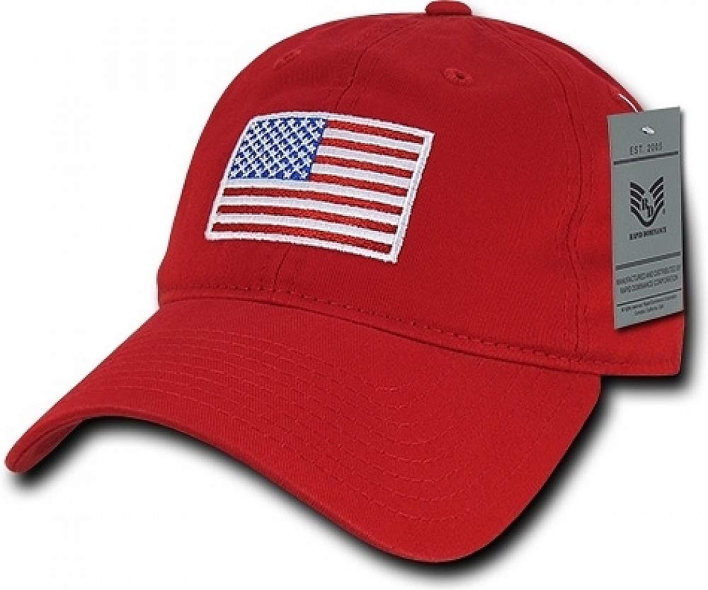 Relaxed Graphic Cap,OriginalUSAFlag,Red