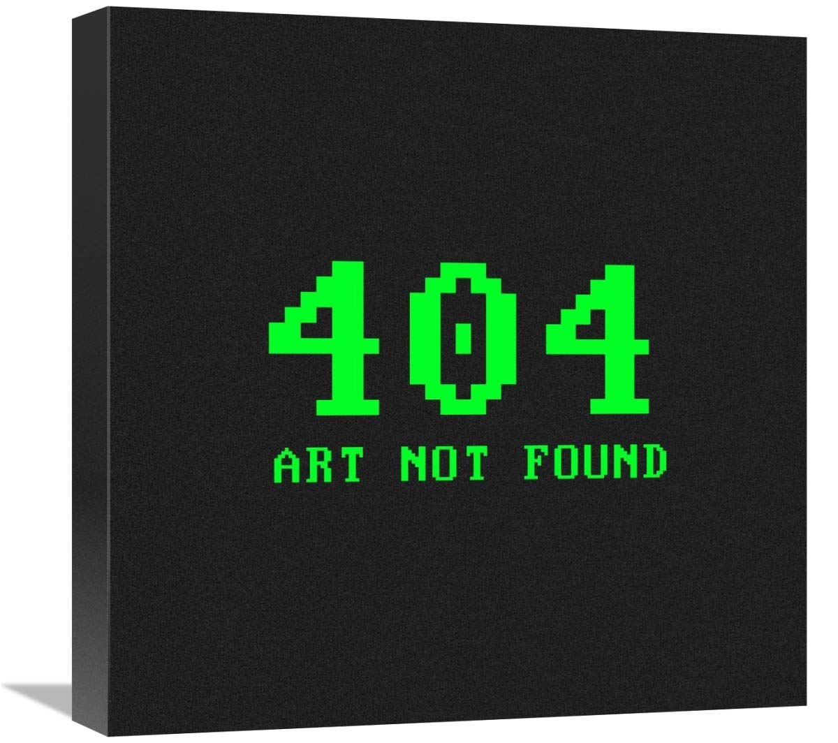 Virtual Messages in the Real World - 404 Square Green-Canvas Art-18x18”