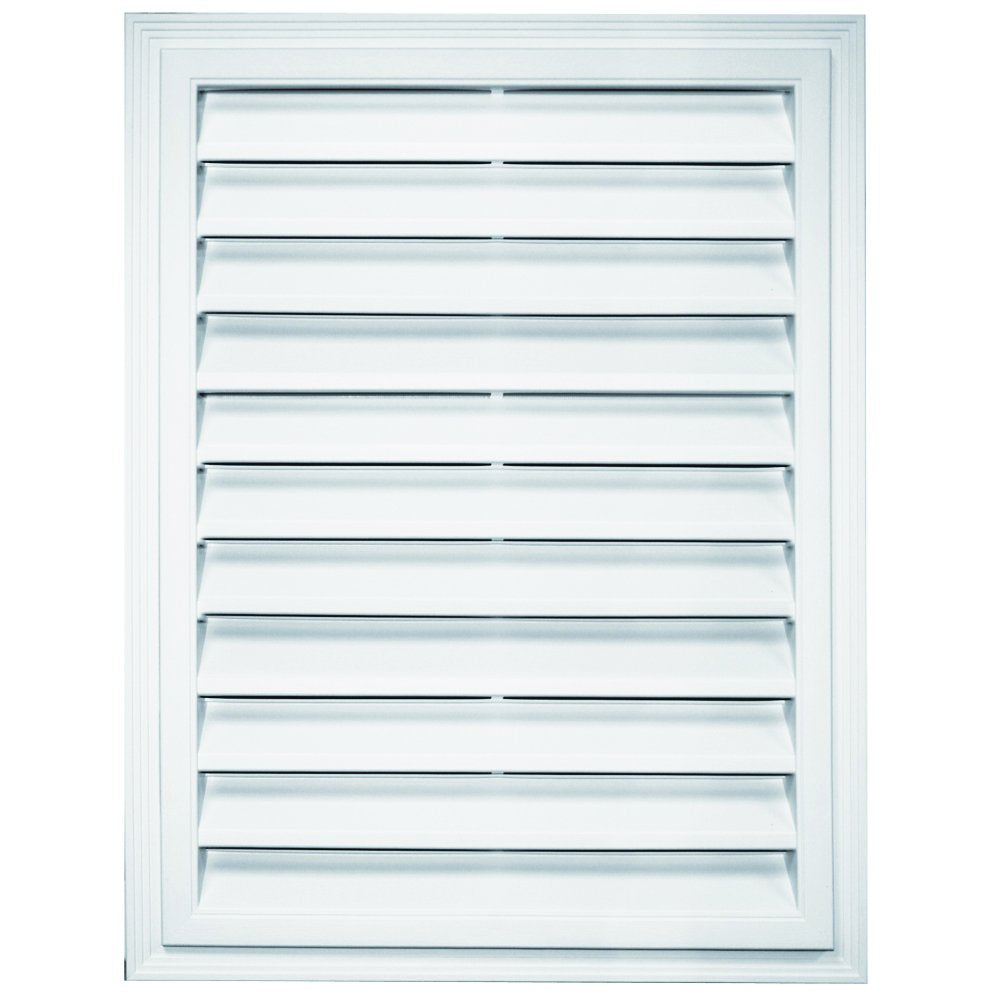Builders Edge 120061824117 18 X 24 Rectangular Vent 117, Bright White