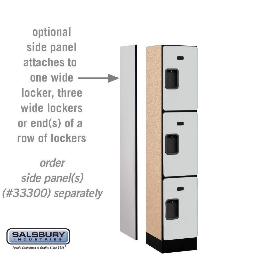 12 Wide Triple Tier Designer Wood Locker - 1 Wide - 5 Feet High - 15 Inches Deep - Gray