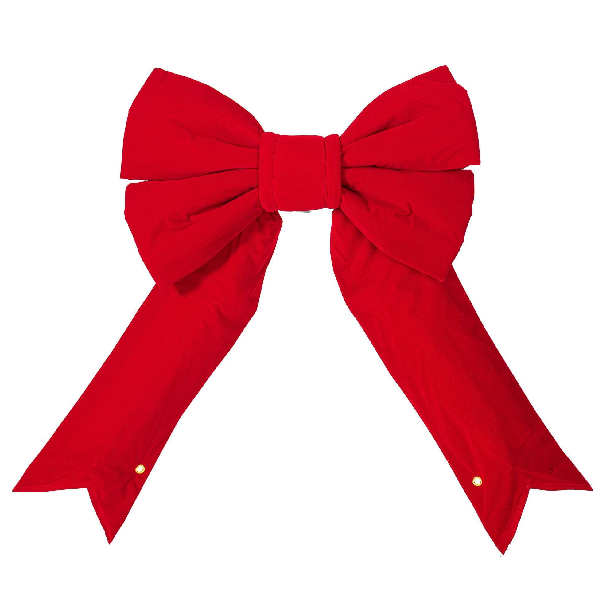 Casafoyer  12” x 15” Red Velvet Oudoor Bow 3.5”Size - L131312 - (Pack Of 2)