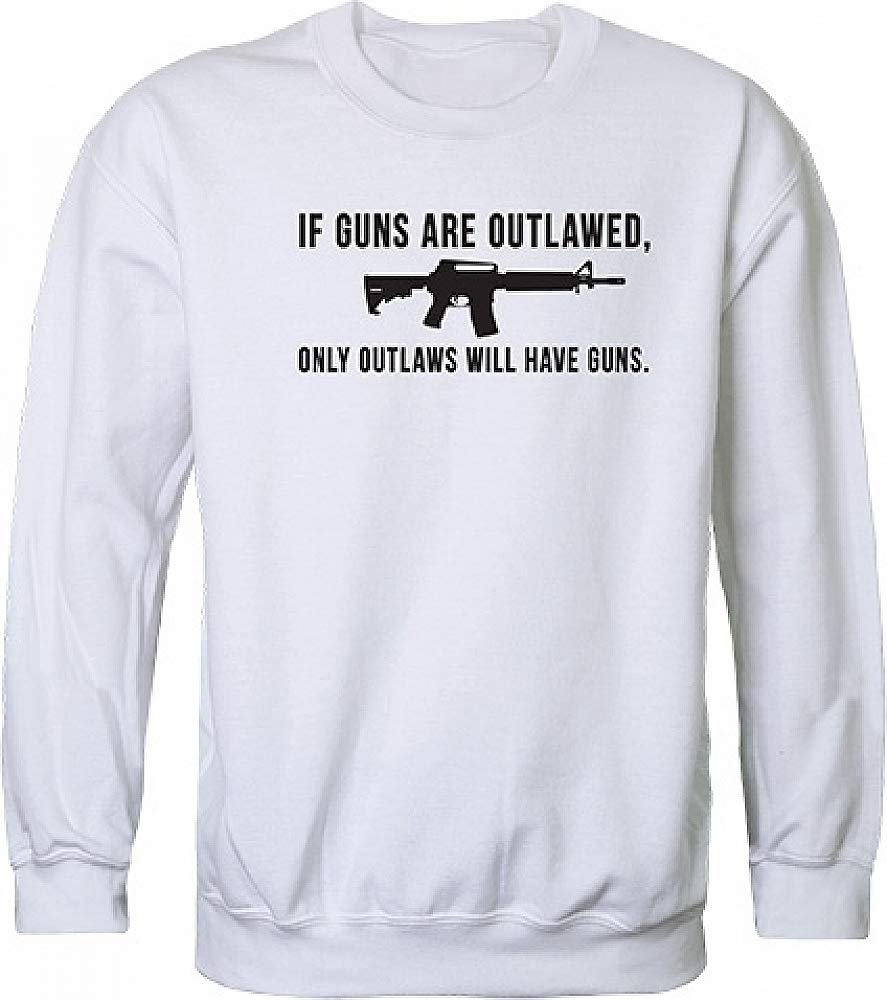 Graphic Crewneck, Outlawed, White, 2X
