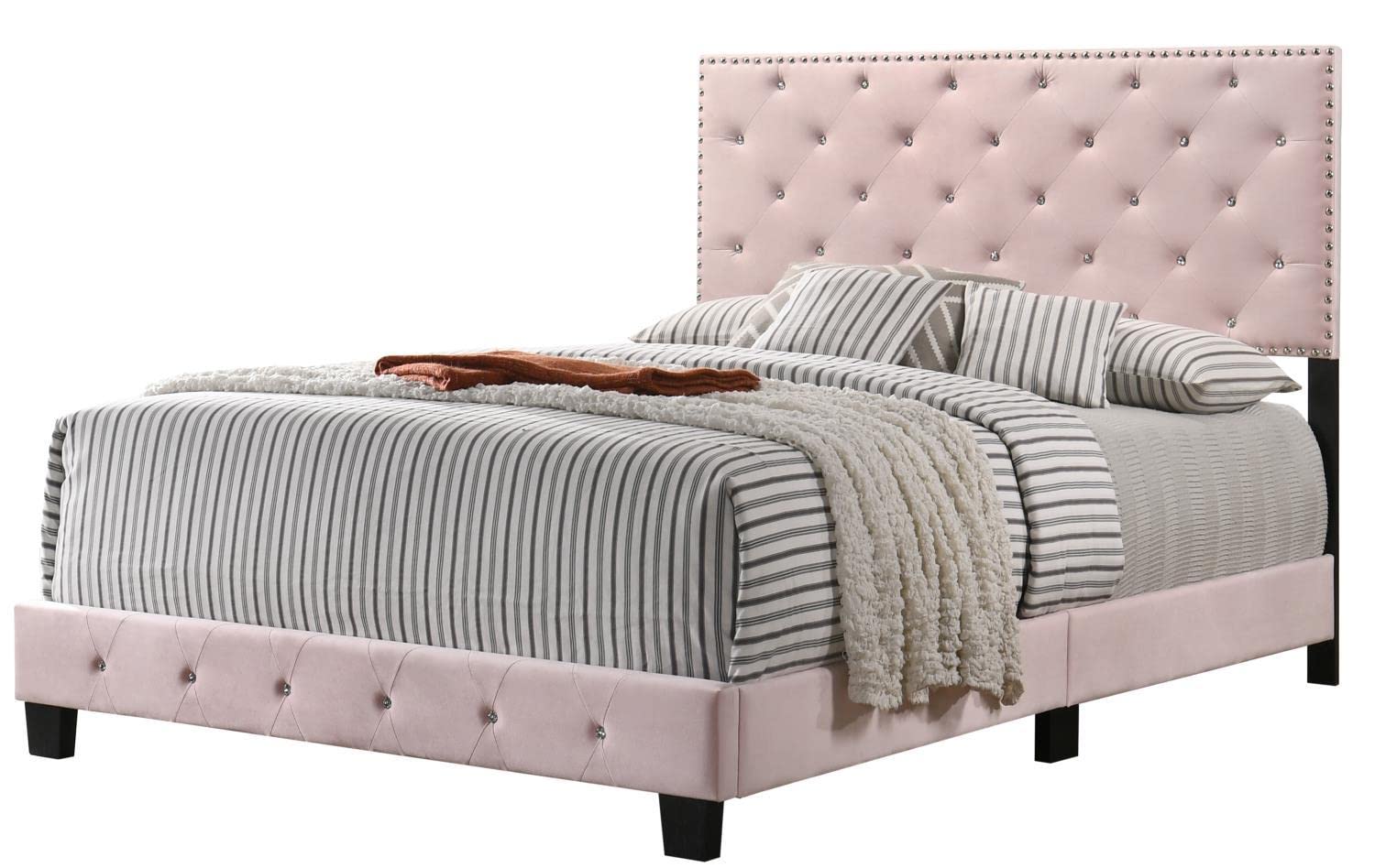Suffolk Pink Full Panel Bed
