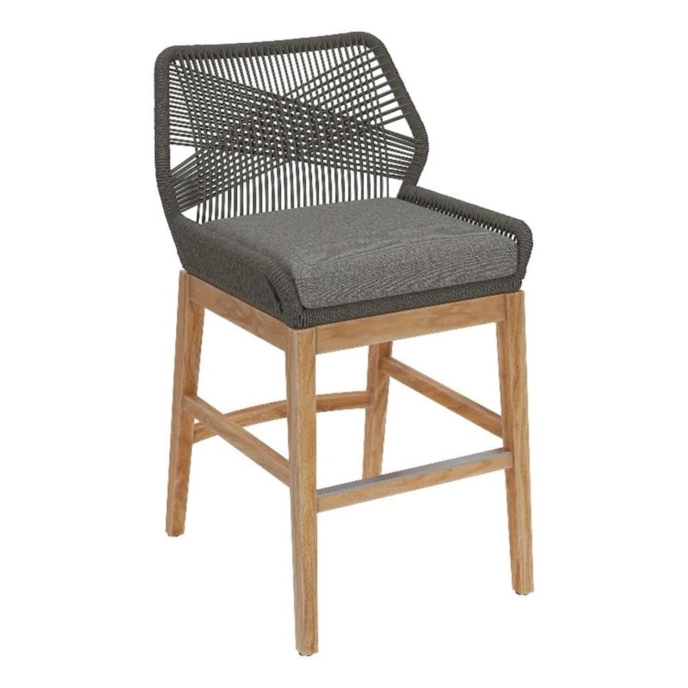 Wellspring Outdoor Patio Teak and Rope Counter Stool by Modway
