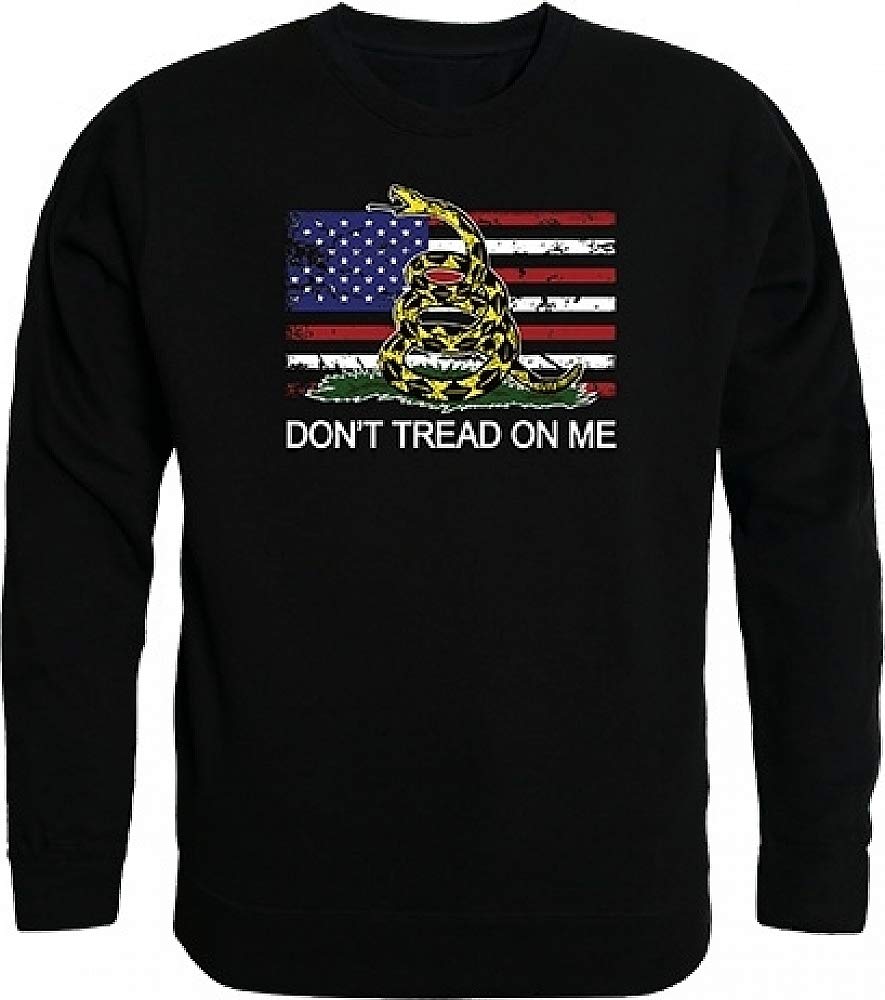 GraphicCrewneck, Flag w/Gadsden, Black, M