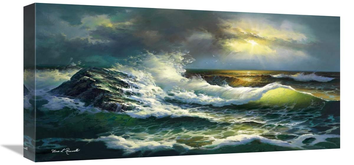 Ocean Waves-Canvas Art-24x12”