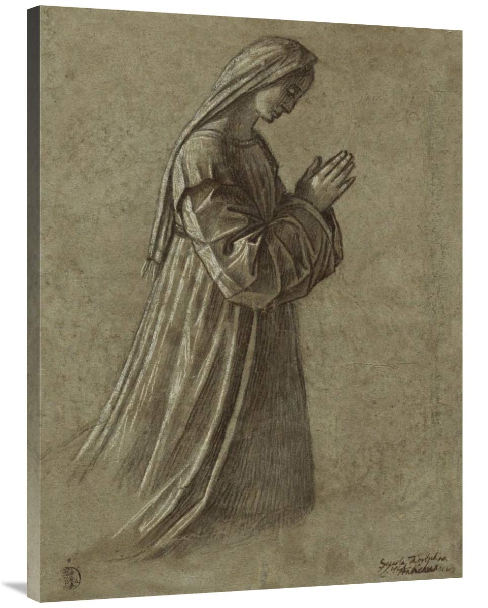 Study of the Virgin (recto); Study of the Virgin and of Hands (verso)-Canvas Art-30x40”