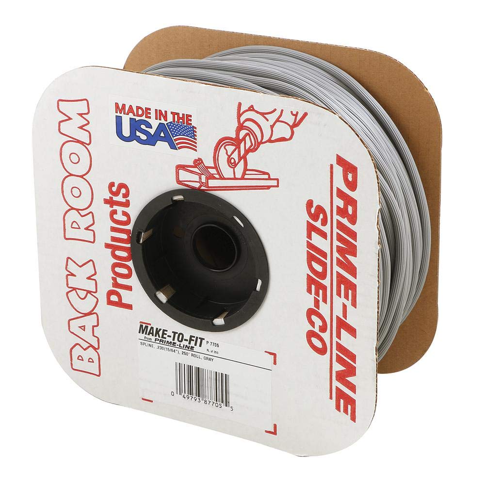 Prime Line P 7705 Screen Retainer Spline .230 15/64 Diameter 250' Roll Gray
