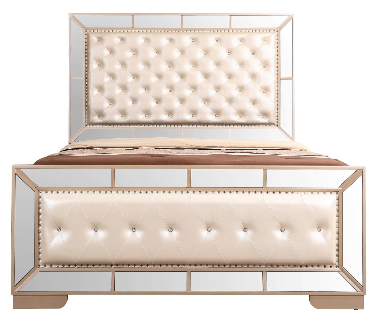 Hollywood Hills Pearl Queen Panel Beds