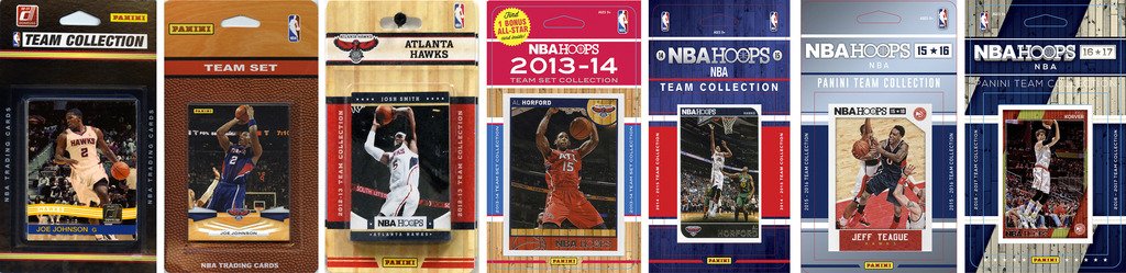 NBA Atlanta Hawks 7 Different Licensed Trading Card Team Sets